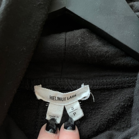 Helmut Lang Funnel Neck Sweatshirt in Black - Picture 4 of 7